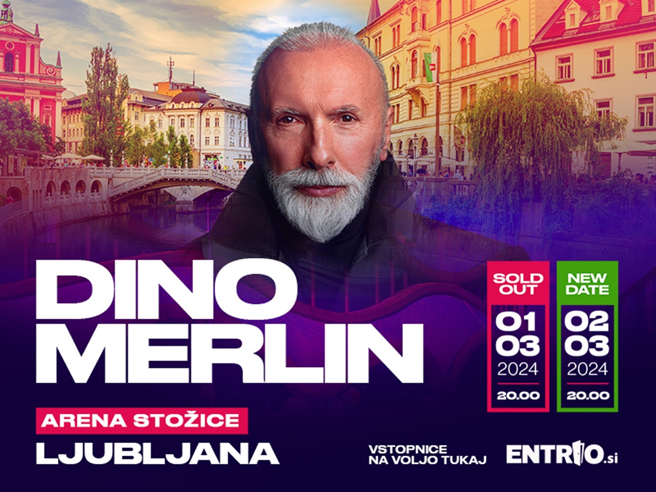 Dino Merlin prihaja v Areno Stožice, karte za koncert na voljo v trafikah 3DVA!