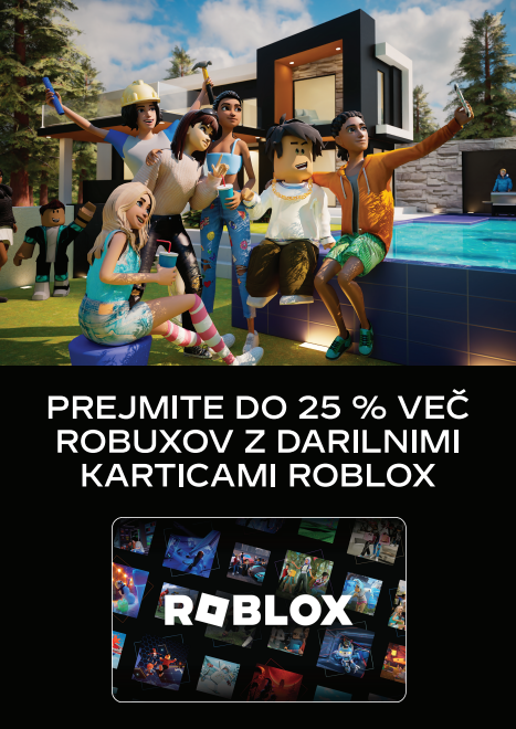 Prejmite do 25% VEČ Robuxov z darilnimi karticami Roblox